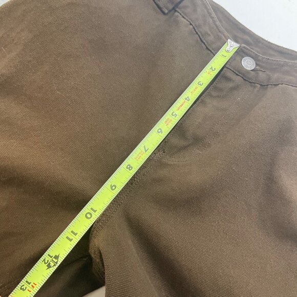 Duluth Trading Co. Womens 12 Brown Canvas Cargo Pants Cotton Workwear - Picture 6 of 10